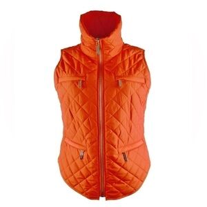 Michael Michael Kors Women's Quilted Orange Packable Puffer Vest